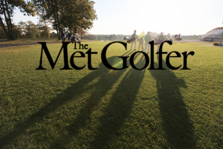 MetGolfer text over an image of golfer's shadows